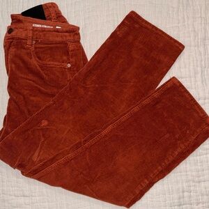 Volcom Straight Leg Rust Corduroy Pants SZ 28